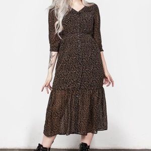 Disturbia Button Up Midi Dress